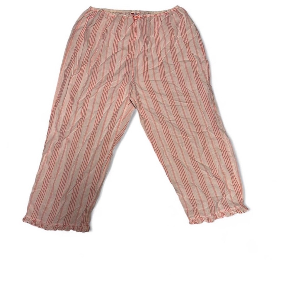 Victoria Secret Light Pink Striped Cotton Lounge Pants